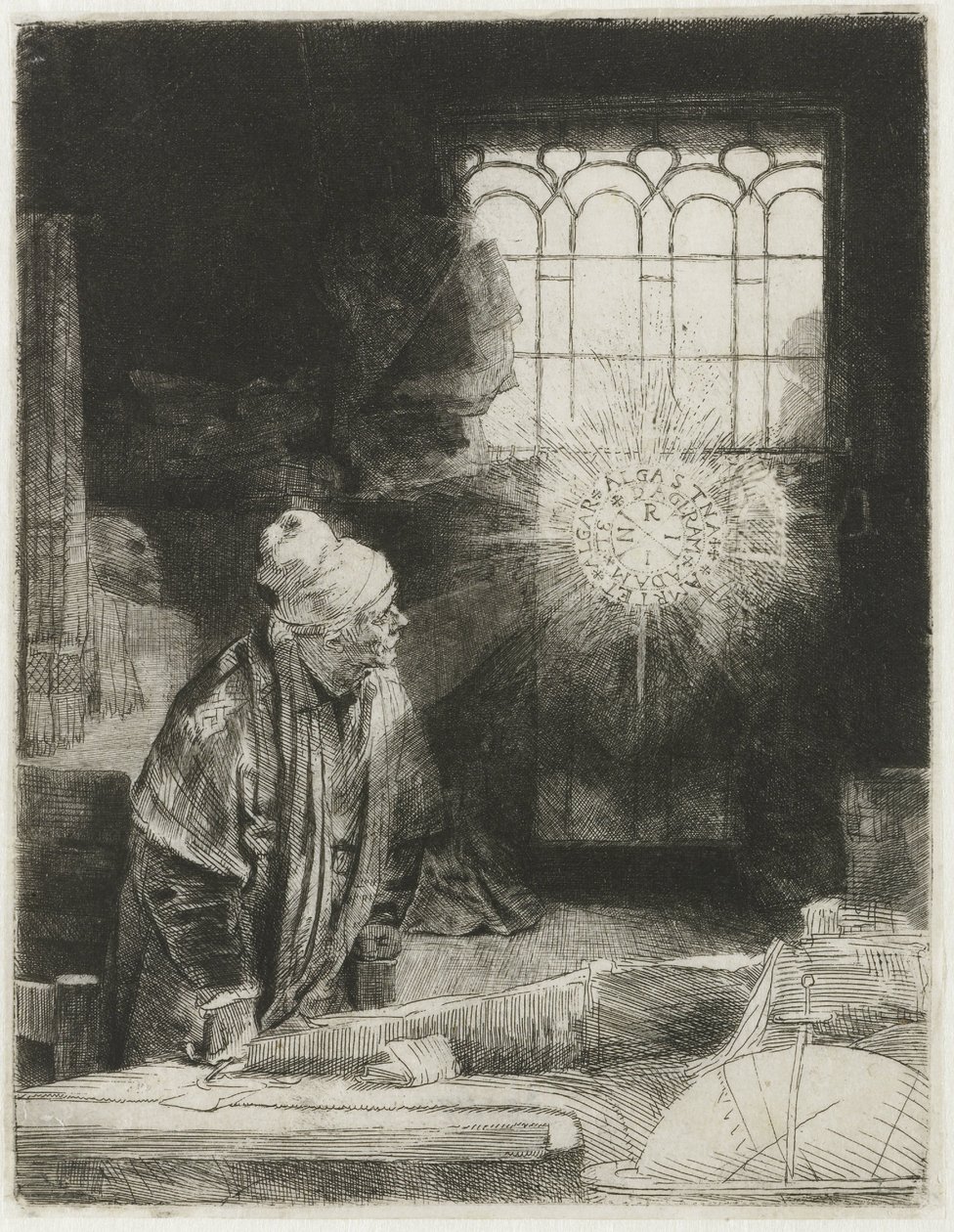 Un erudito en su estudio de Rembrandt van Rijn