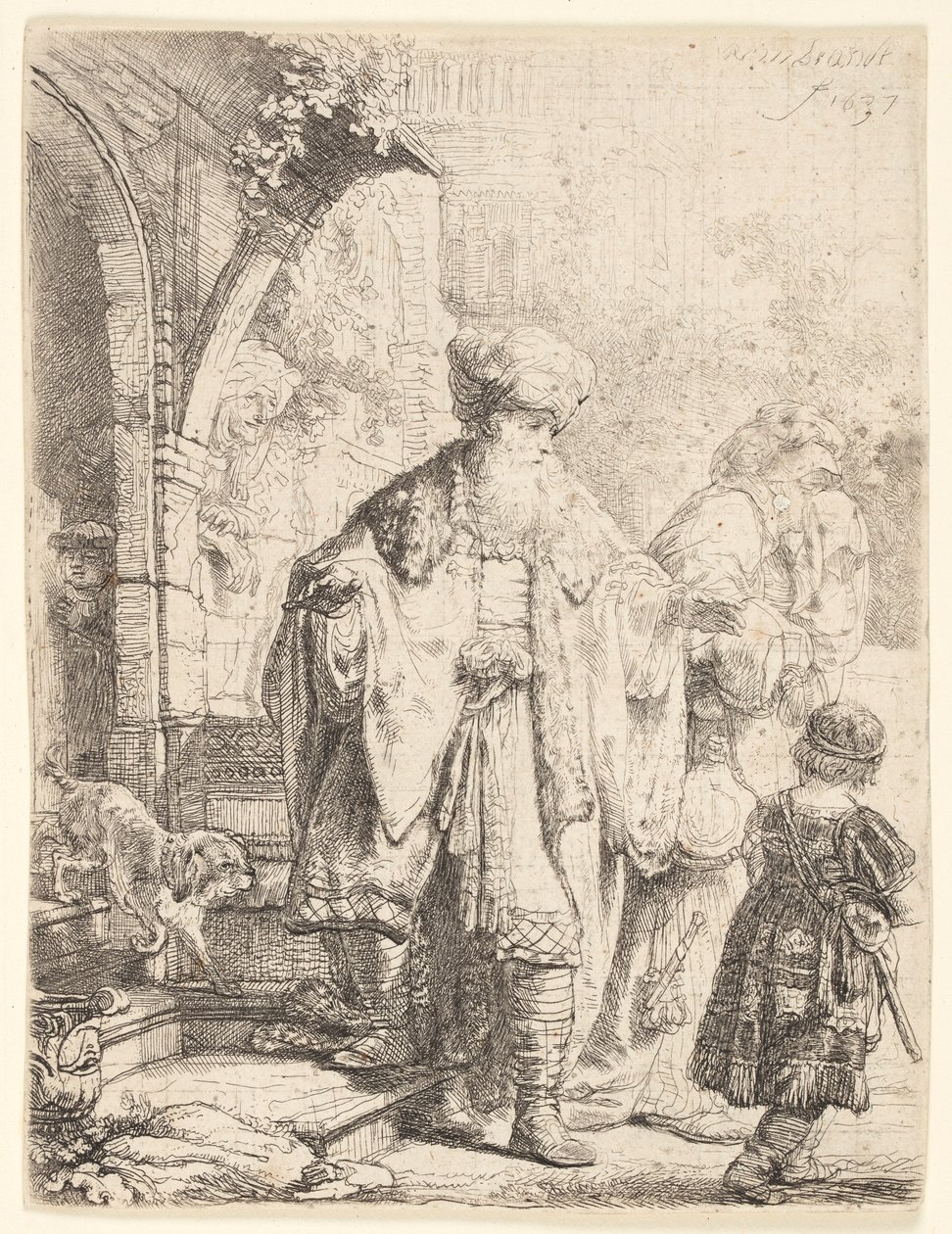Abraham Expulsando a Agar e Ismael de Rembrandt van Rijn