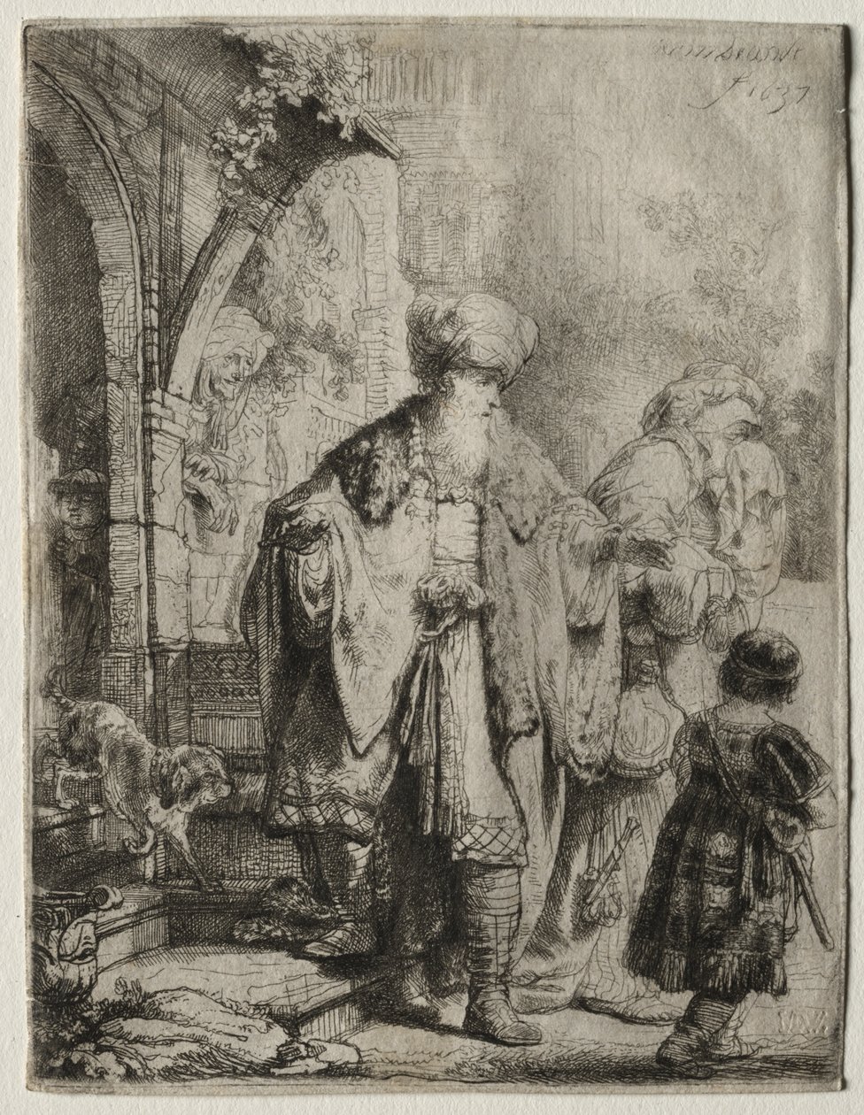 Abraham expulsando a Agar e Ismael de Rembrandt van Rijn