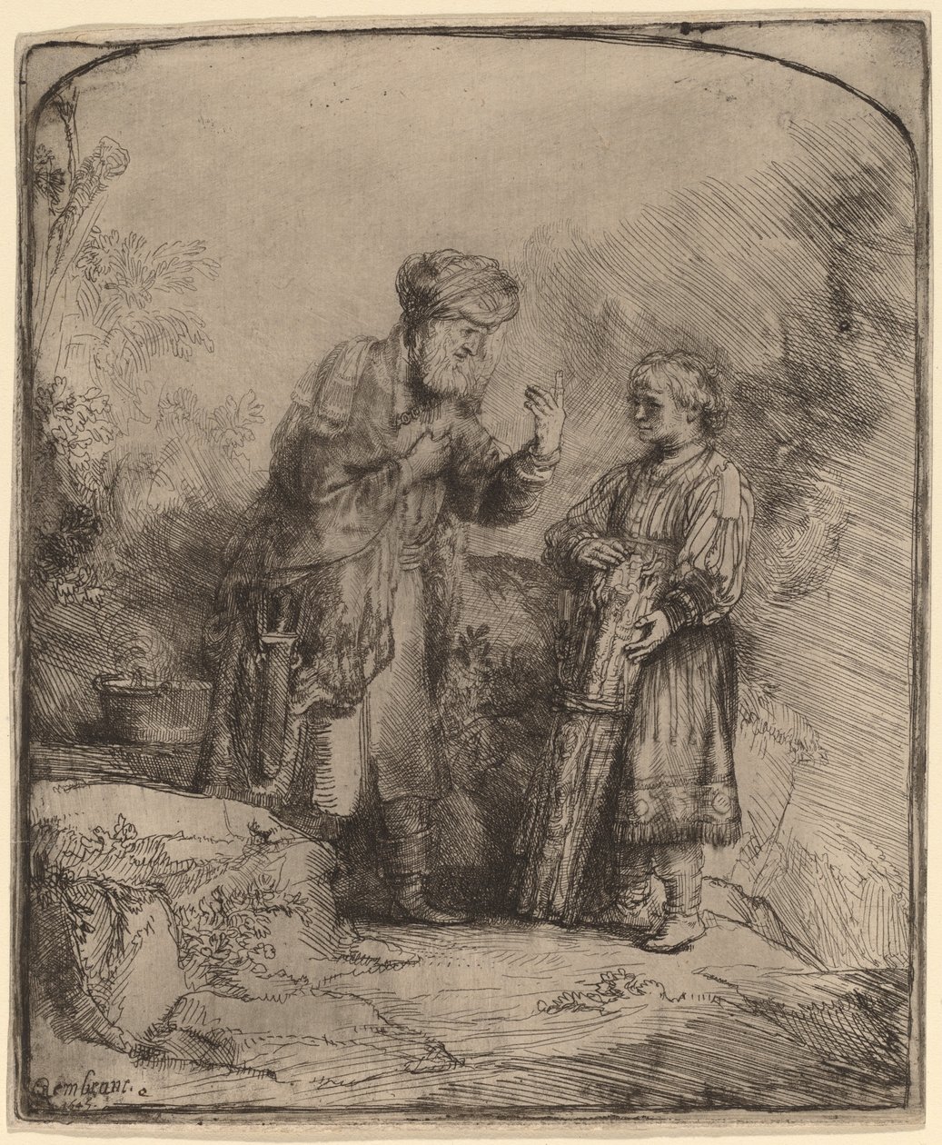 Abraham e Isaac de Rembrandt van Rijn