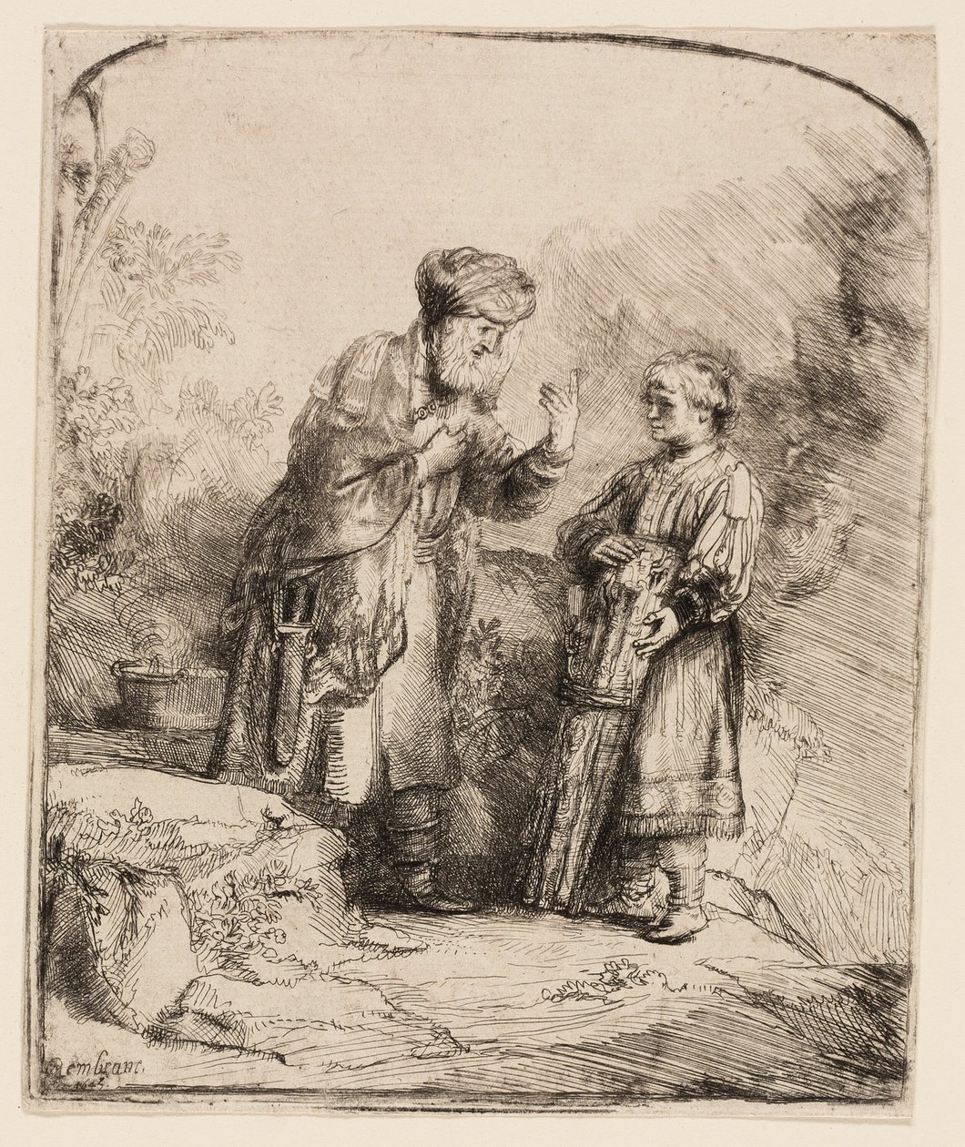 Abraham e Isaac de Rembrandt van Rijn