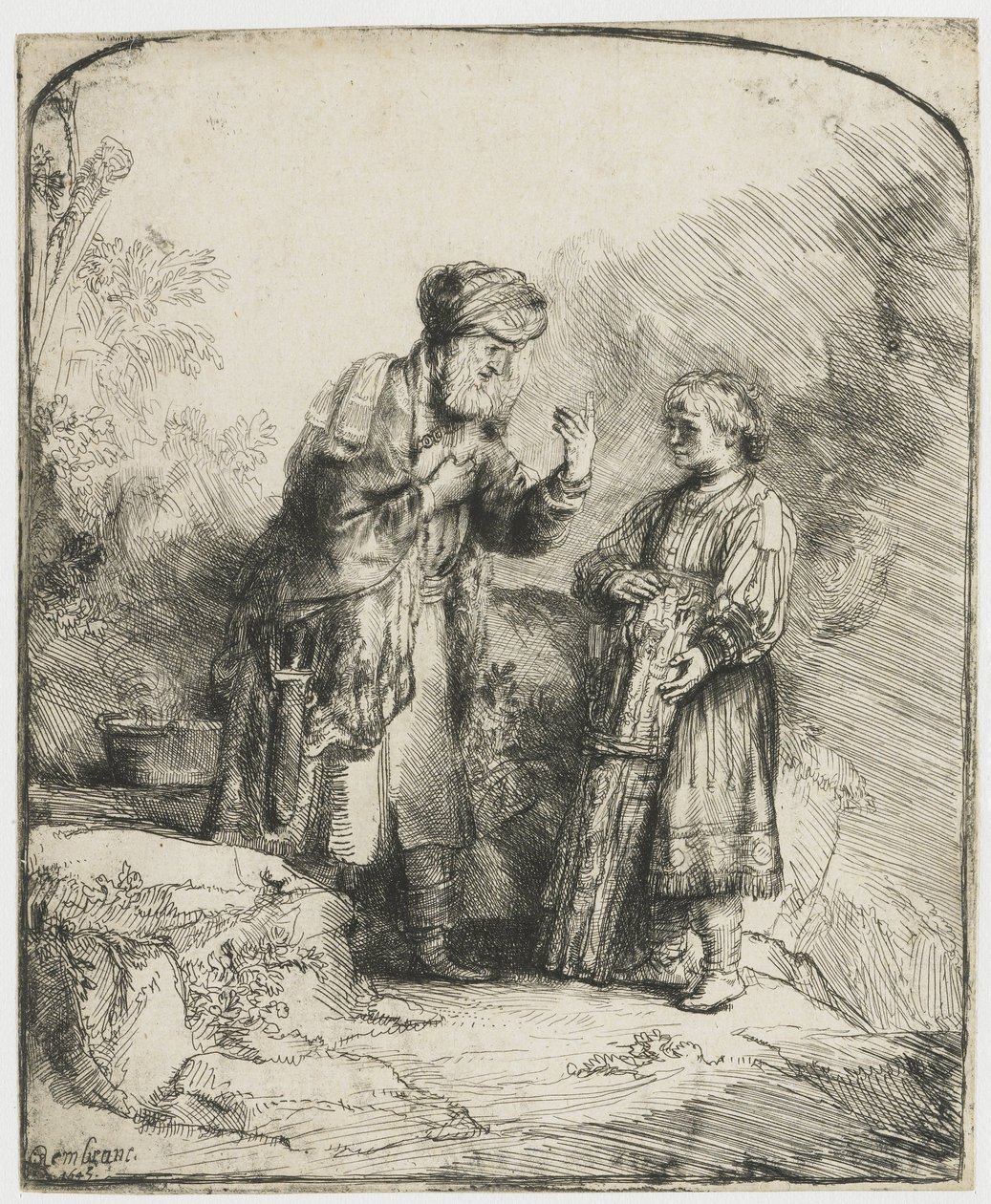 Abraham e Isaac de Rembrandt van Rijn