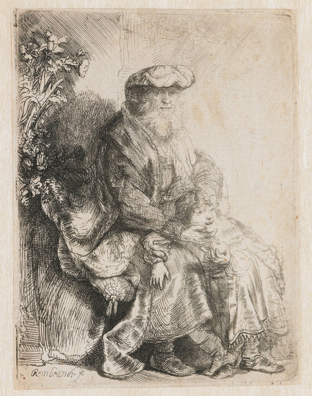 Abraham acariciando a Isaac
Jacob acariciando a Benjamín de Rembrandt van Rijn
