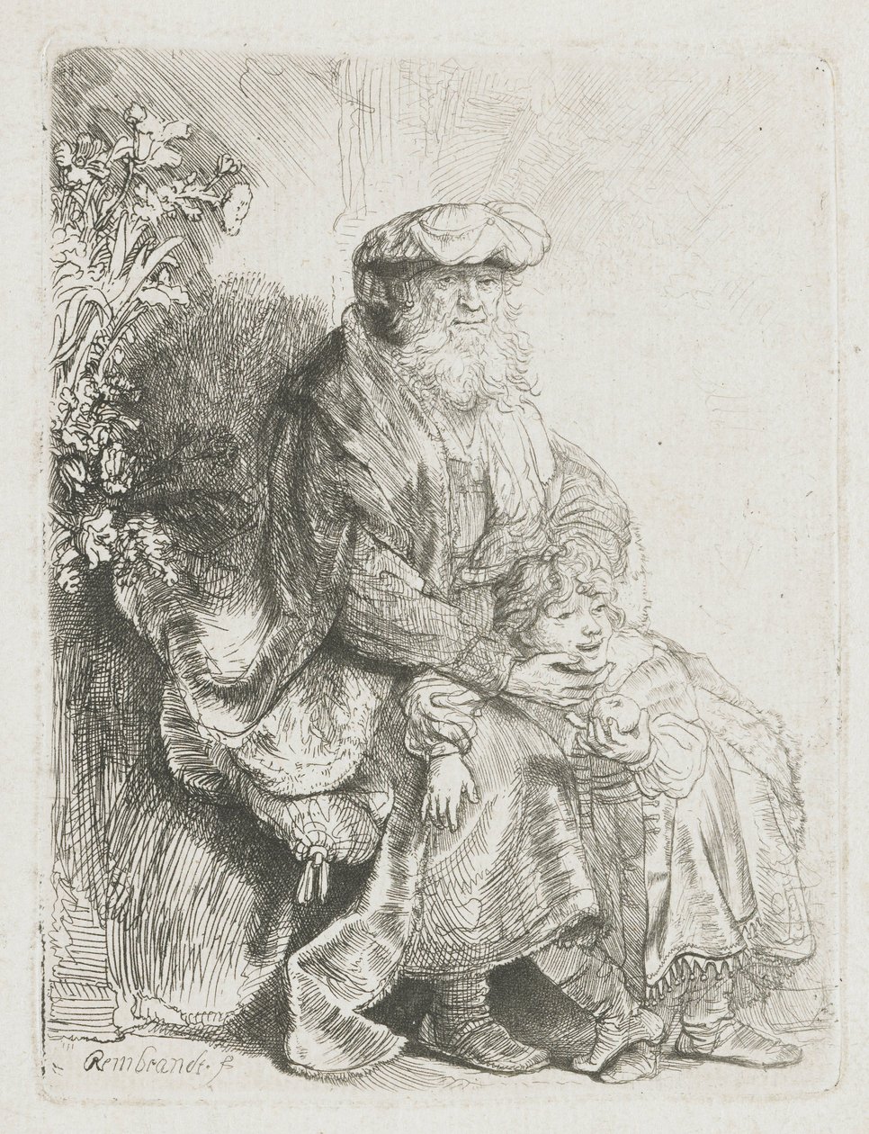 Abraham acariciando a Isaac
Jacob acariciando a Benjamín de Rembrandt van Rijn