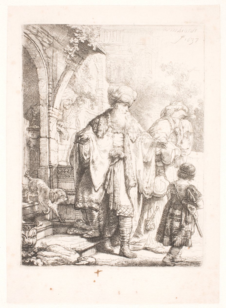 Abraham expulsando a Agar e Ismael de Rembrandt van Rijn
