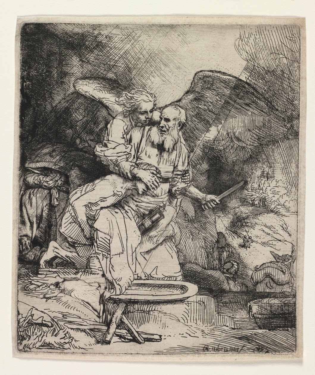 El sacrificio de Abraham, 1655 de Rembrandt van Rijn