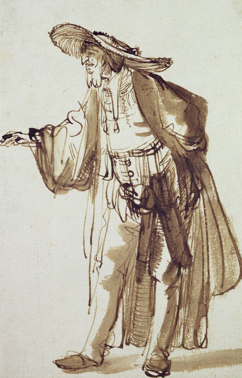 Actor con sombrero de ala ancha de Rembrandt van Rijn