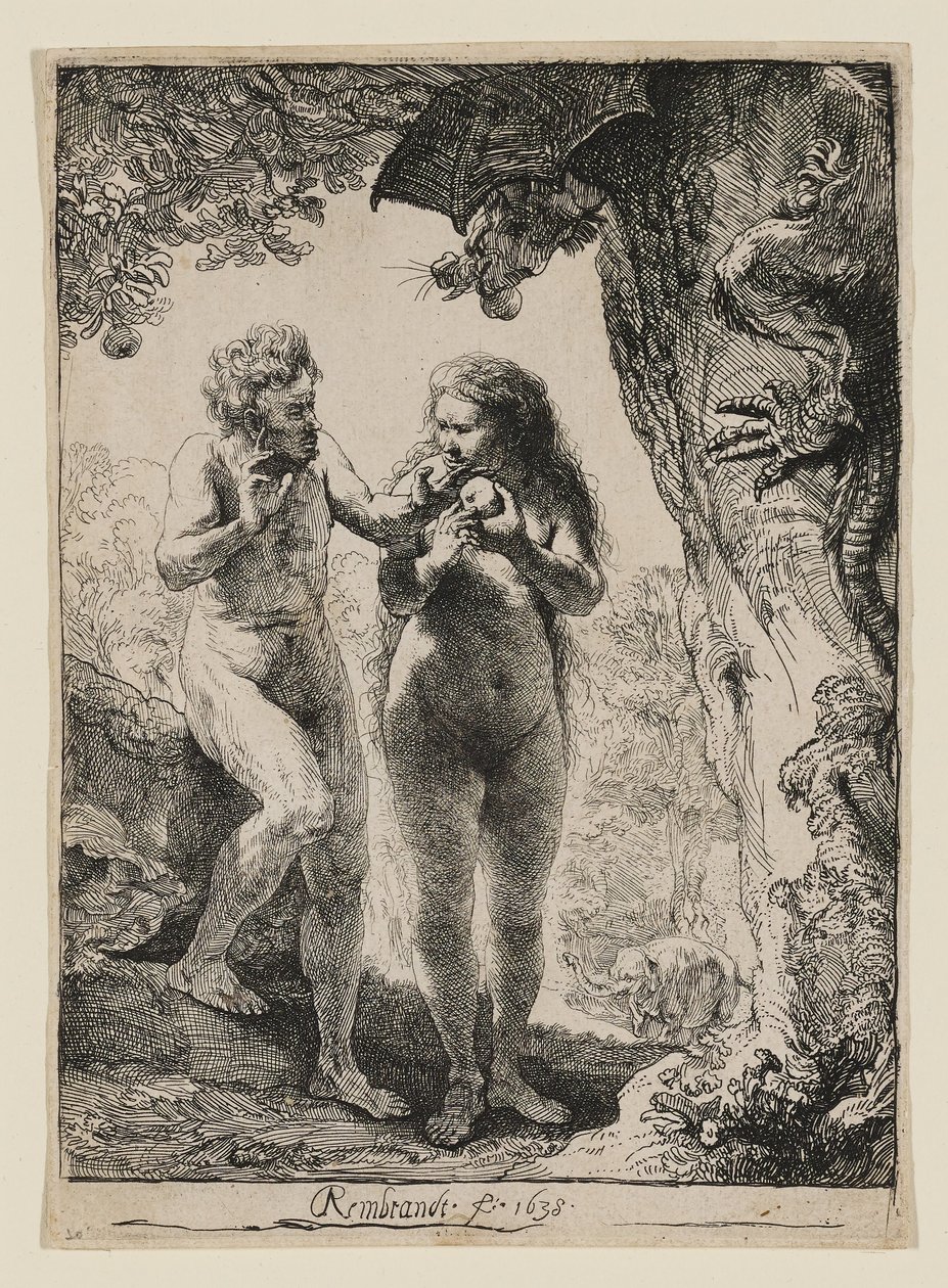 Adán y Eva de Rembrandt van Rijn