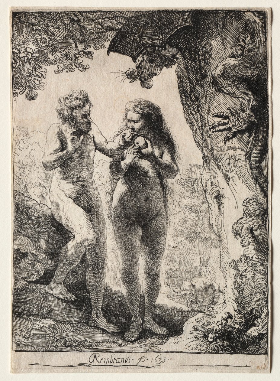 Adán y Eva, 1638 de Rembrandt van Rijn