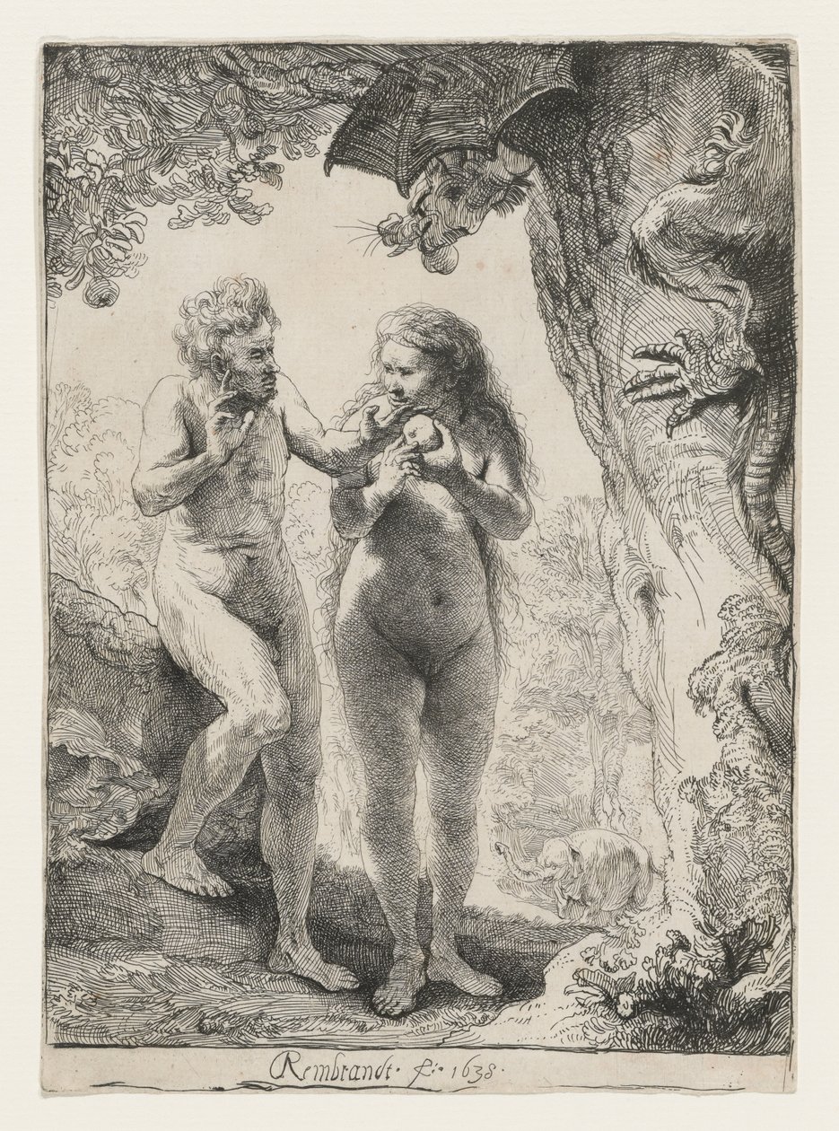 Adán y Eva, 1638 de Rembrandt van Rijn