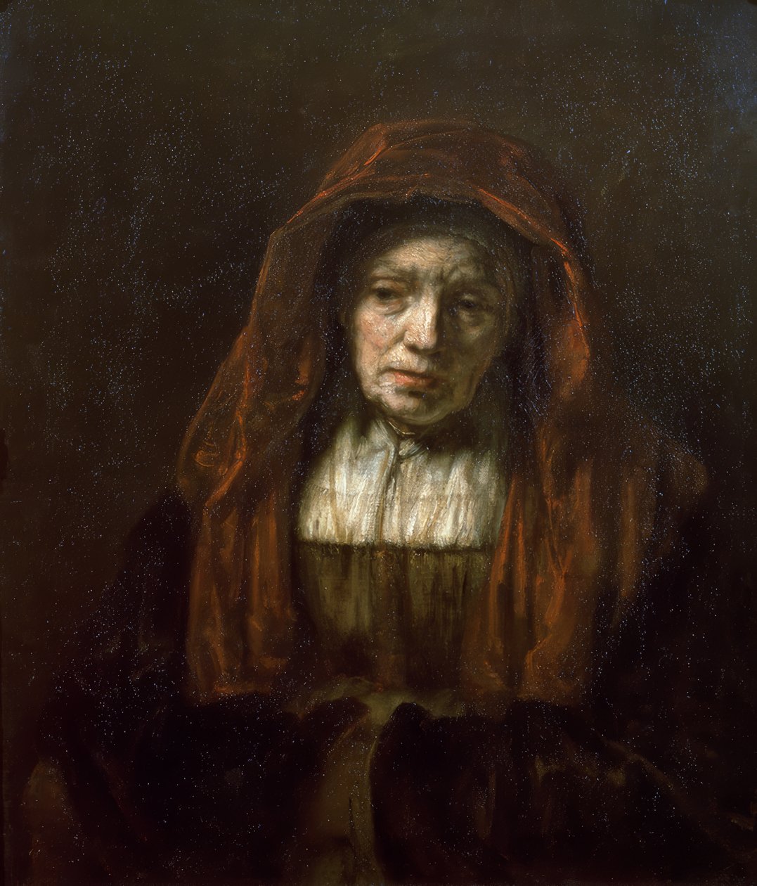 Anciana con pañuelo de Rembrandt van Rijn