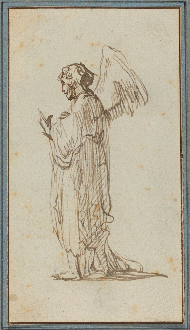 Ángel de pie de Rembrandt van Rijn