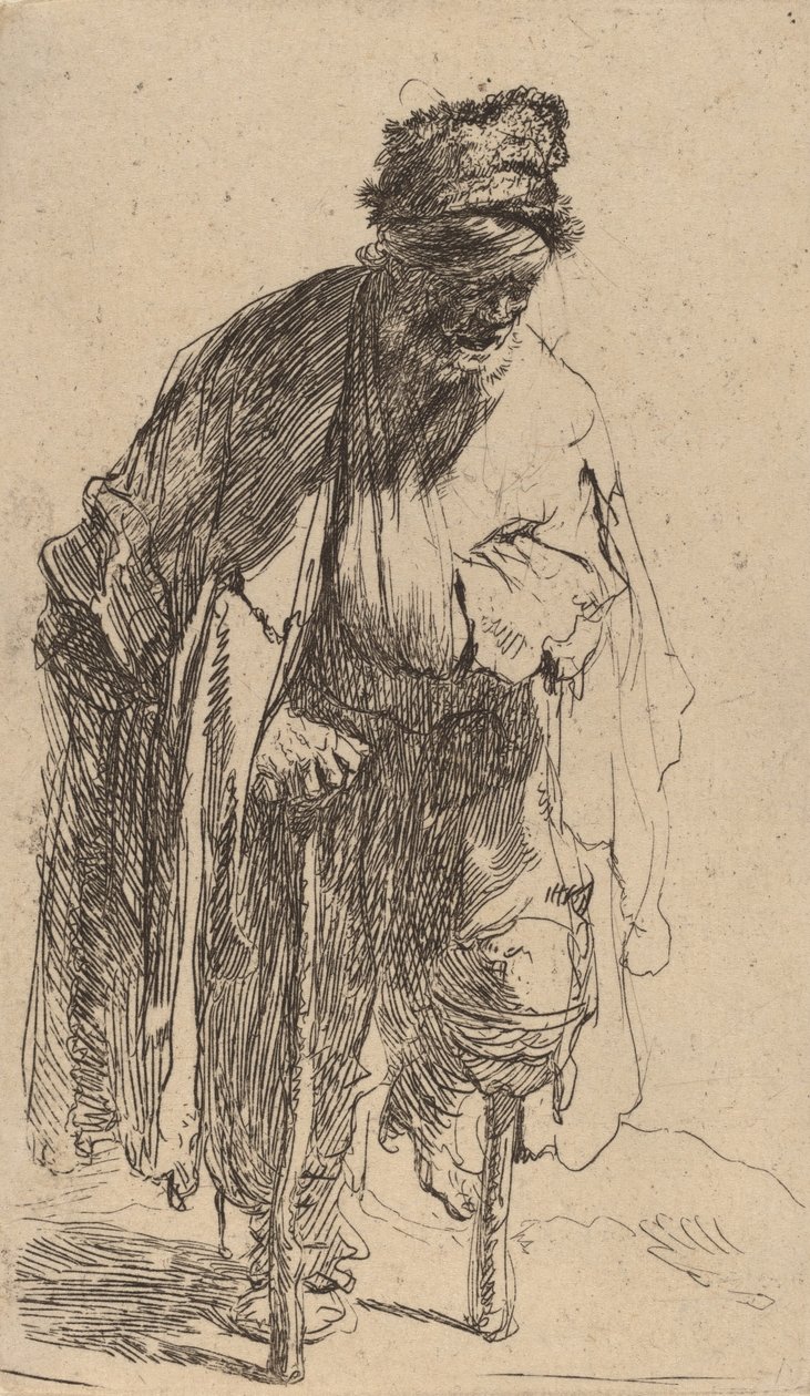 Mendigo con una Pierna de Madera, c. 1630 de Rembrandt van Rijn