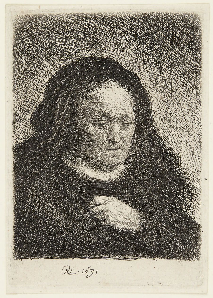 Busto de la madre de Rembrandt de Rembrandt van Rijn