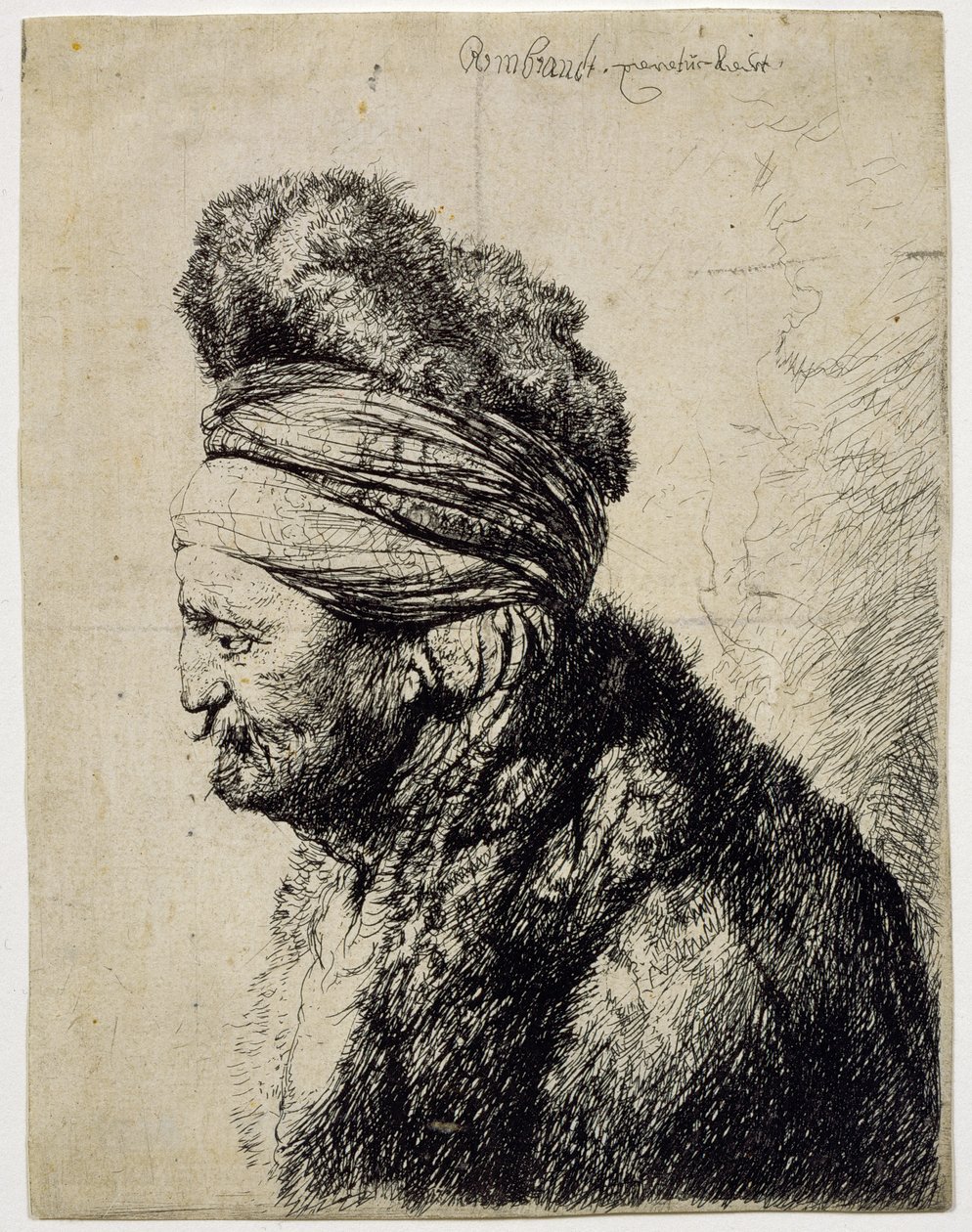 La segunda cabeza oriental de Rembrandt van Rijn