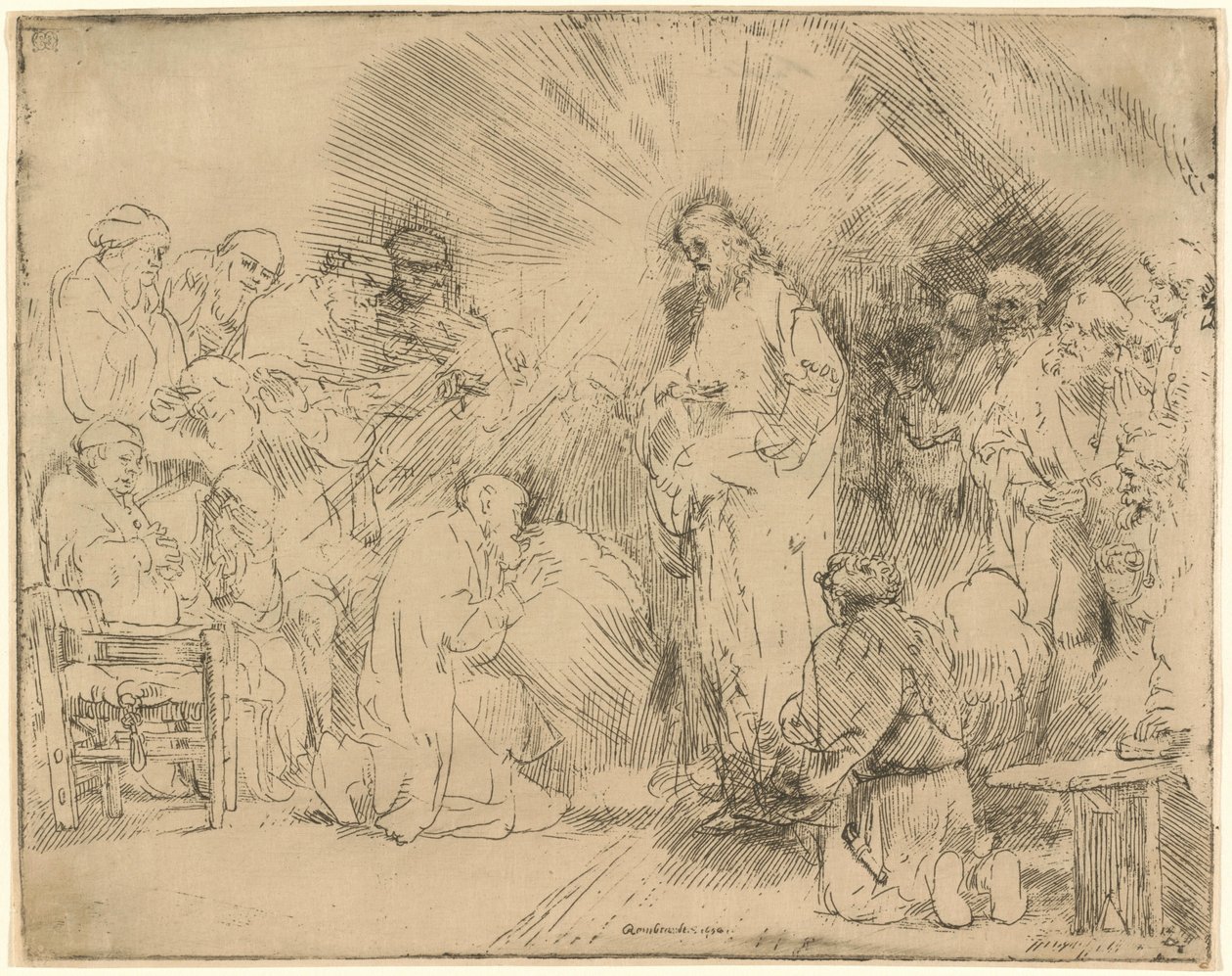 La aparición de Cristo a los apóstoles de Rembrandt van Rijn