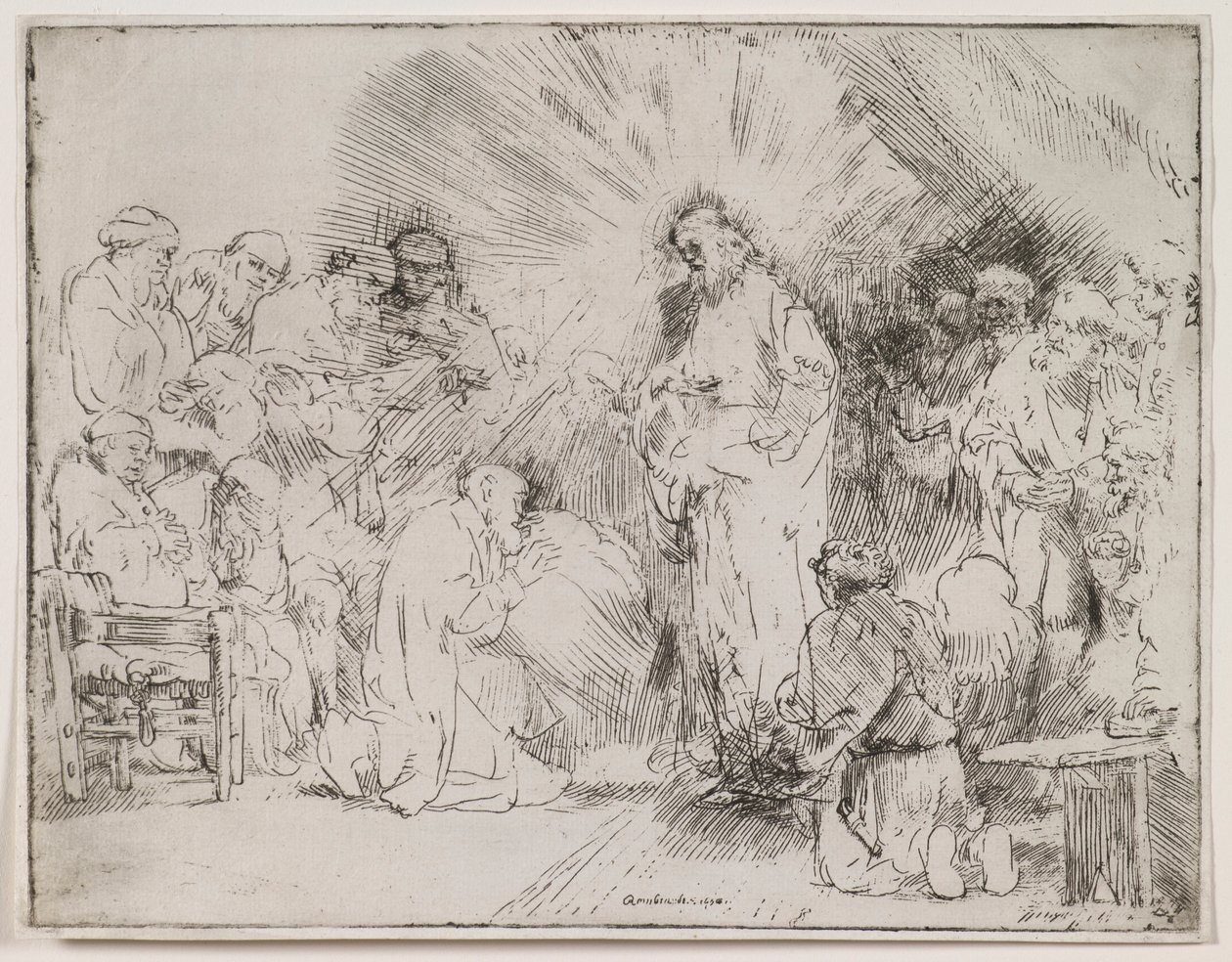 La aparición de Cristo a los apóstoles de Rembrandt van Rijn