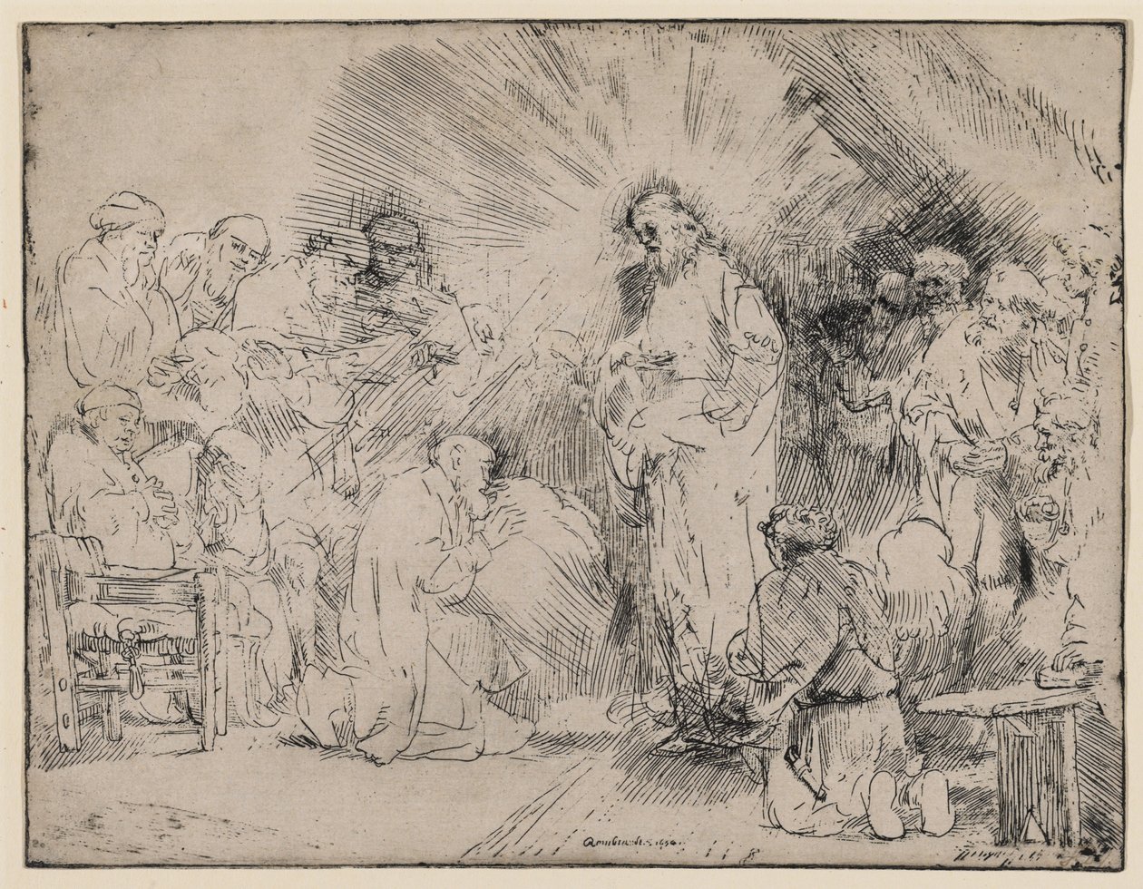 La aparición de Cristo a los apóstoles de Rembrandt van Rijn