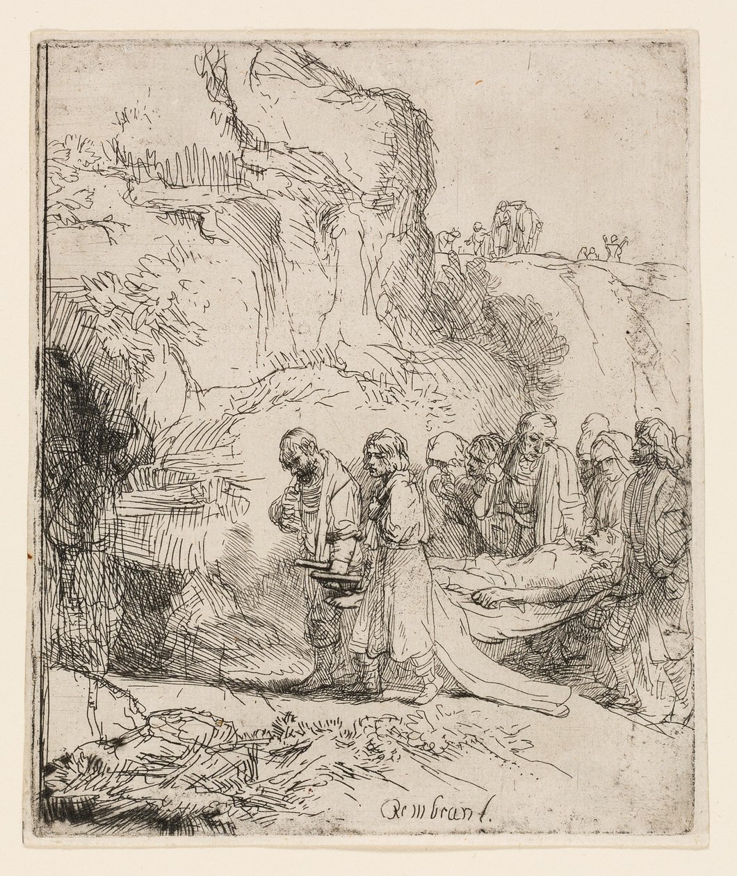 Cristo Llevado al Sepulcro de Rembrandt van Rijn