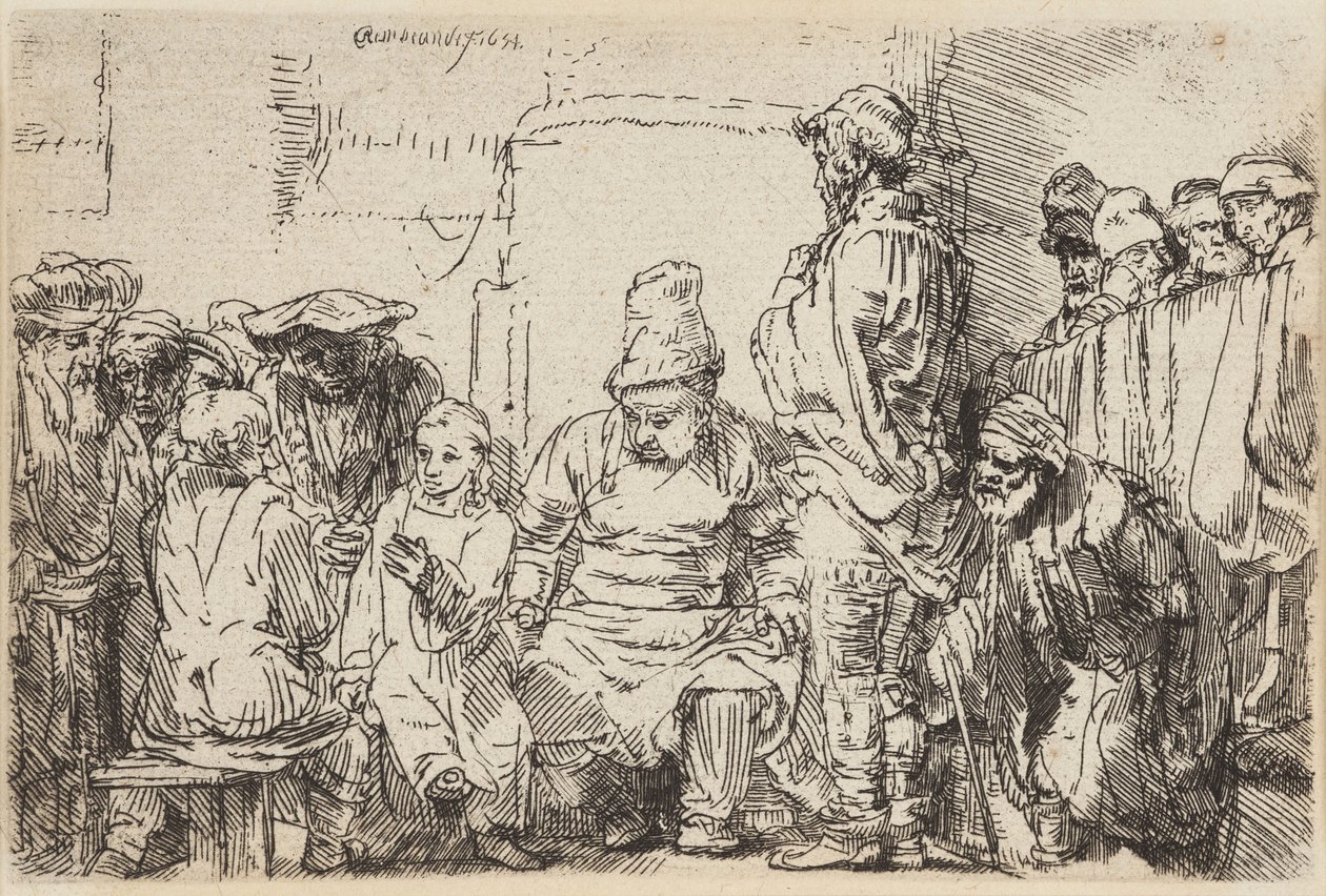 Cristo discutiendo con los doctores de Rembrandt van Rijn