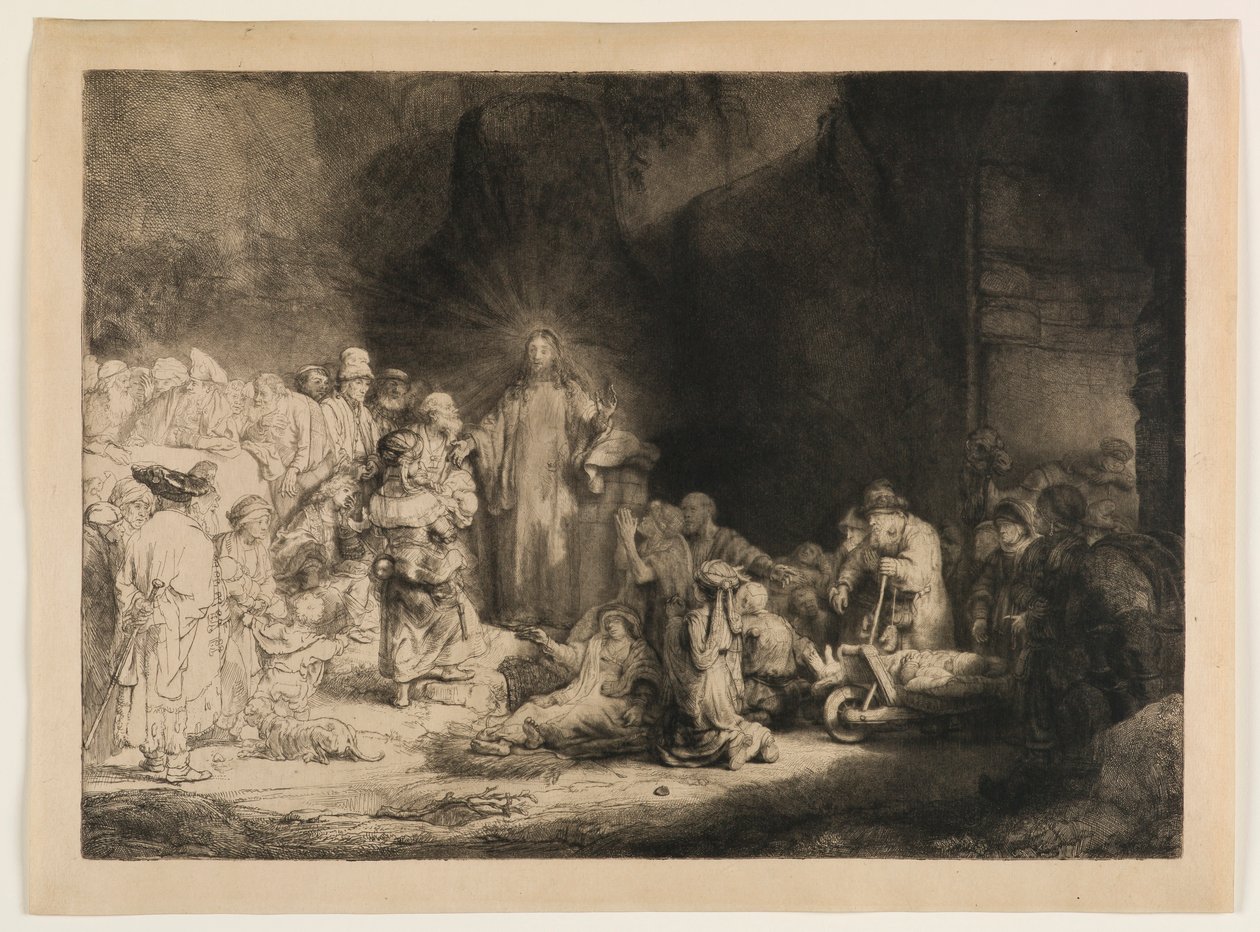 «Cristo predicando» (El grabado de los cien florines) de Rembrandt van Rijn