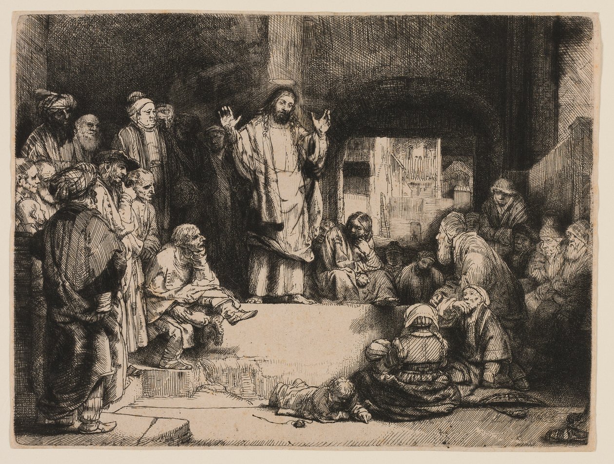 Cristo predicando de Rembrandt van Rijn