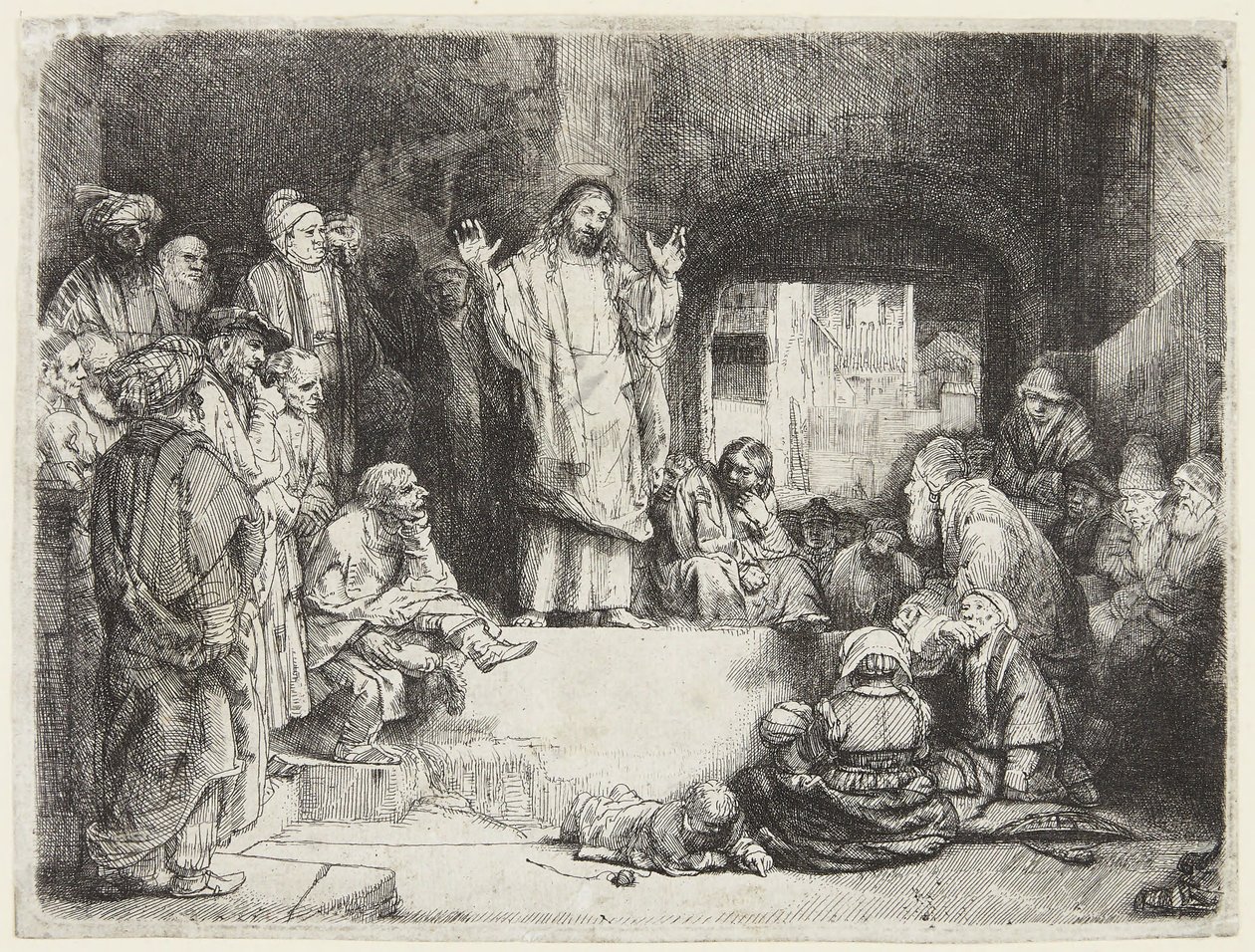 Cristo predicando de Rembrandt van Rijn