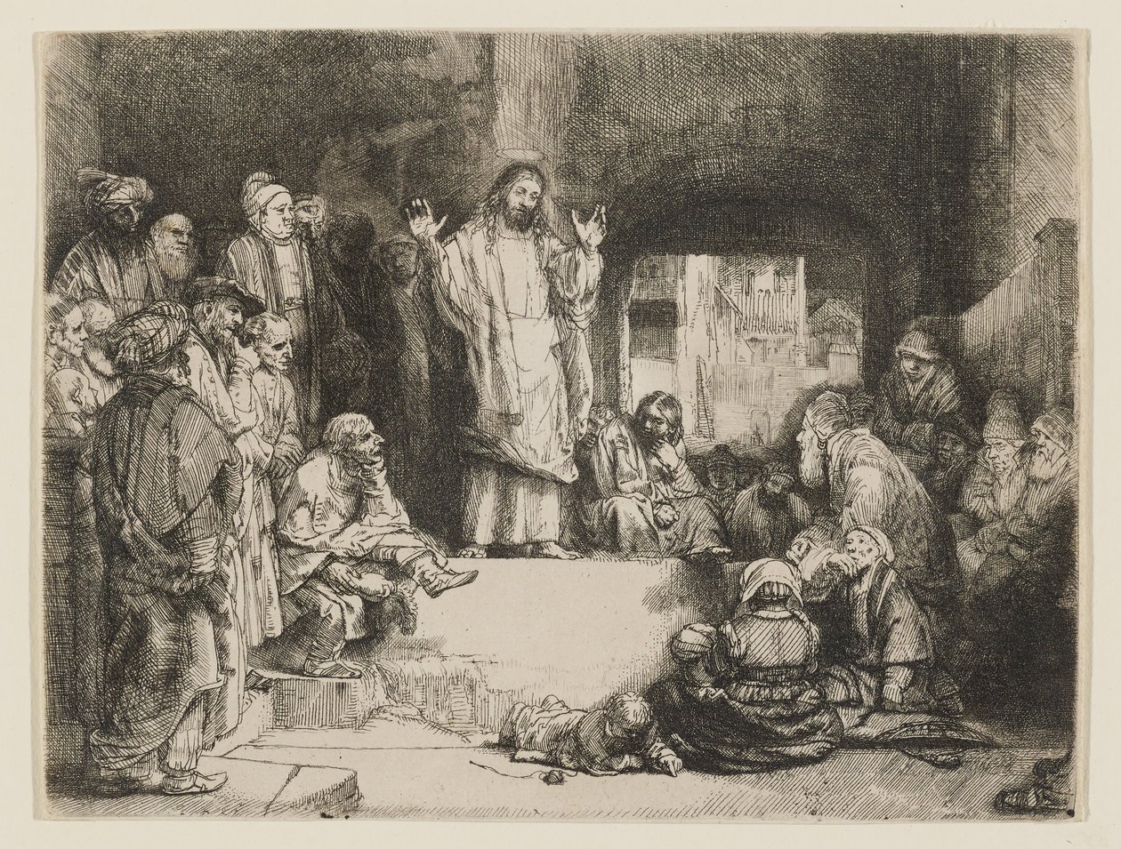Cristo predicando de Rembrandt van Rijn