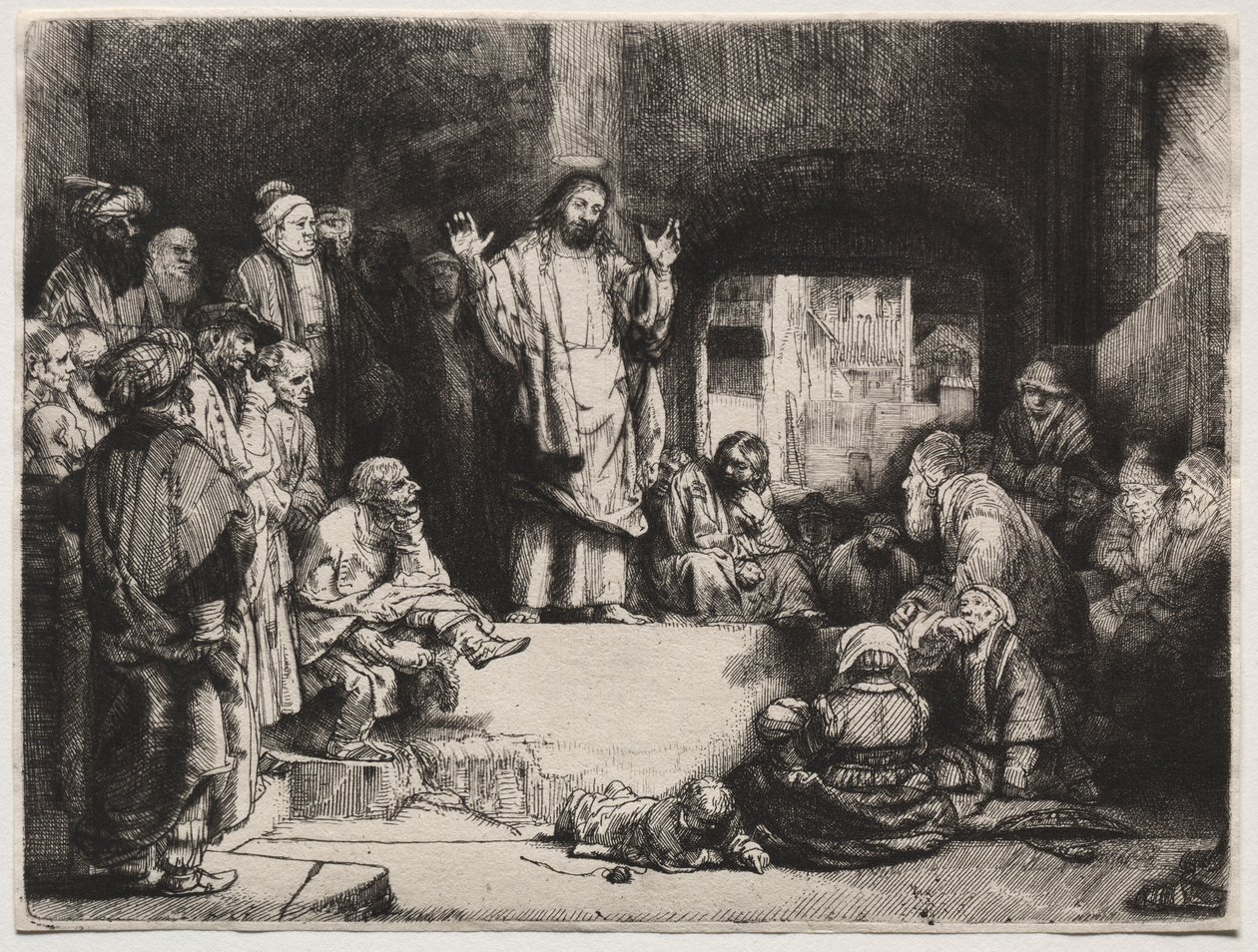 Cristo predicando La Petite Tombe, c. 1657 de Rembrandt van Rijn