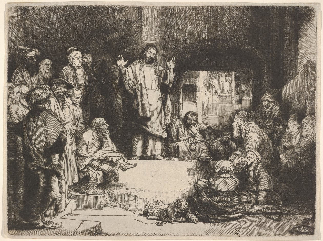 Cristo predicando, llamado La Petite Tombe de Rembrandt van Rijn