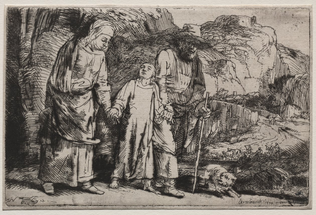 Christ Returning from the Temple with His Parents de Rembrandt van Rijn