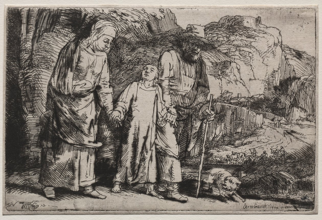 Cristo regresando del templo con sus padres, 1654 de Rembrandt van Rijn