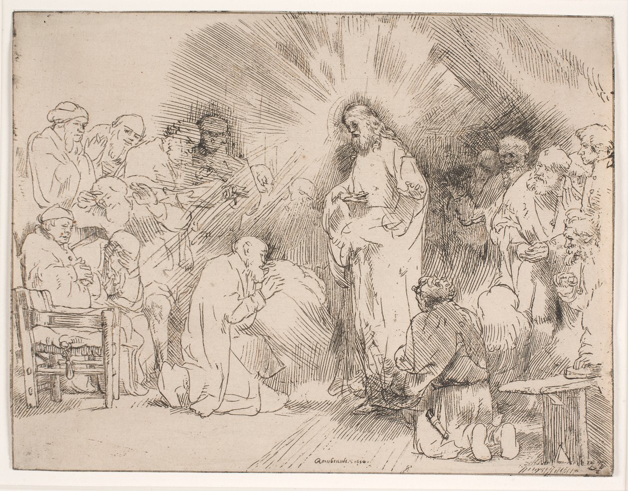 Cristo apareciendo a los apóstoles de Rembrandt van Rijn