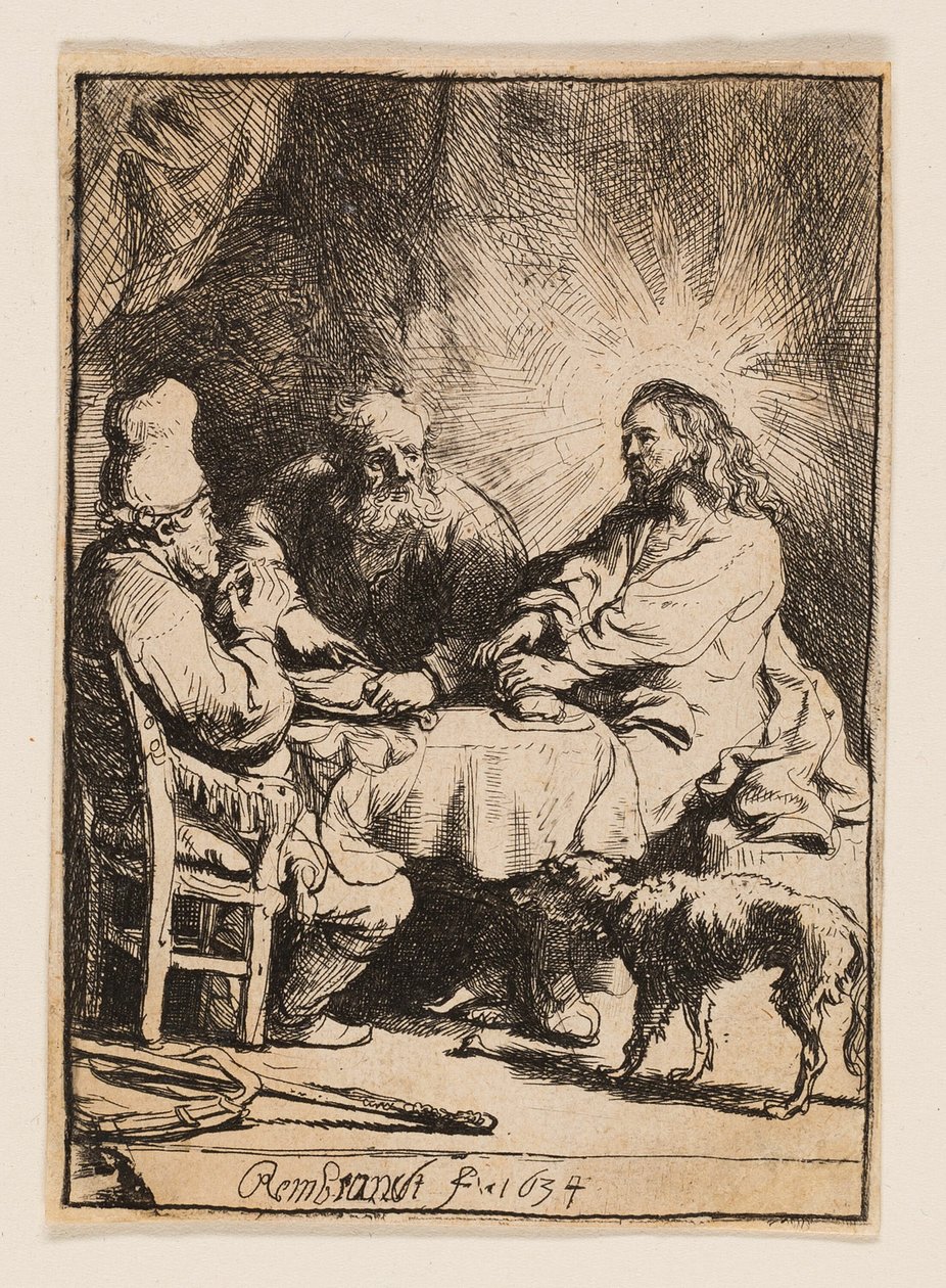 Cristo en Emaús: La lámina más pequeña de Rembrandt van Rijn