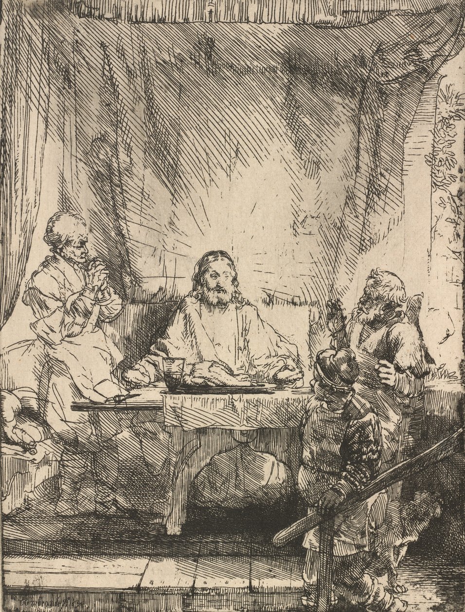 Cristo en Emaús: la placa más grande de Rembrandt van Rijn