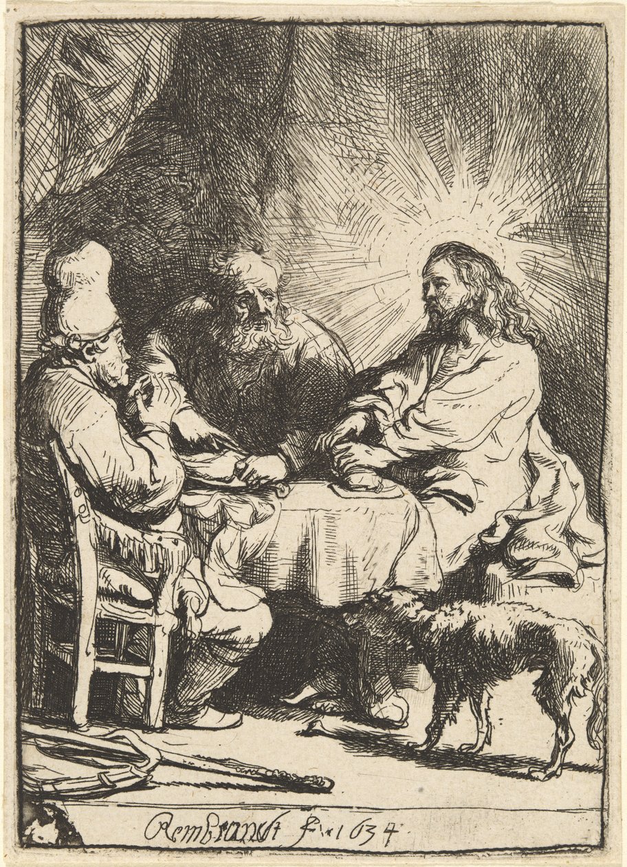 Cristo en Emaús: la placa más pequeña de Rembrandt van Rijn