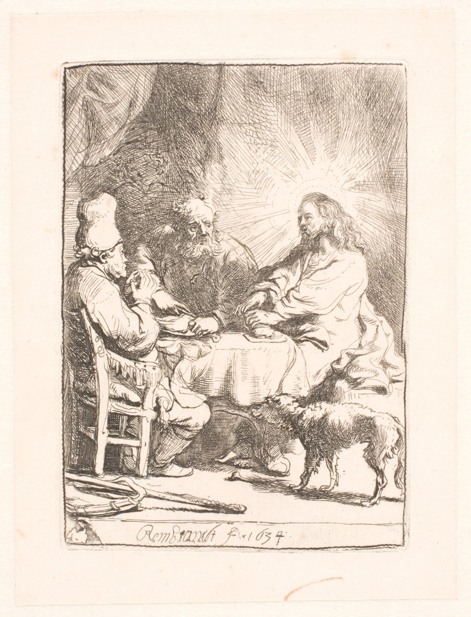 Cristo en Emaús: la placa más pequeña de Rembrandt van Rijn