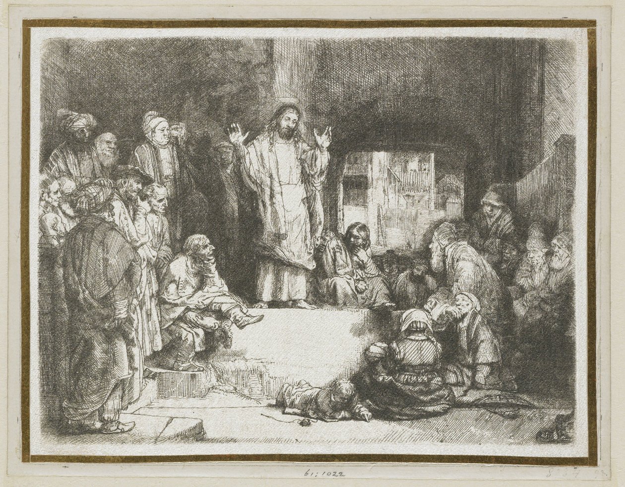 Cristo predicando («La Petite Tombe») de Rembrandt van Rijn
