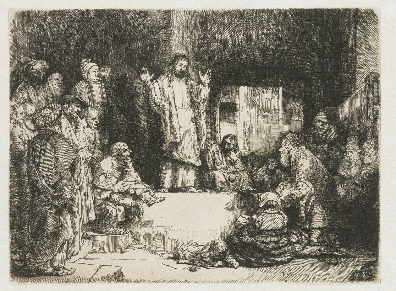 Cristo predicando («La Petite Tombe») de Rembrandt van Rijn