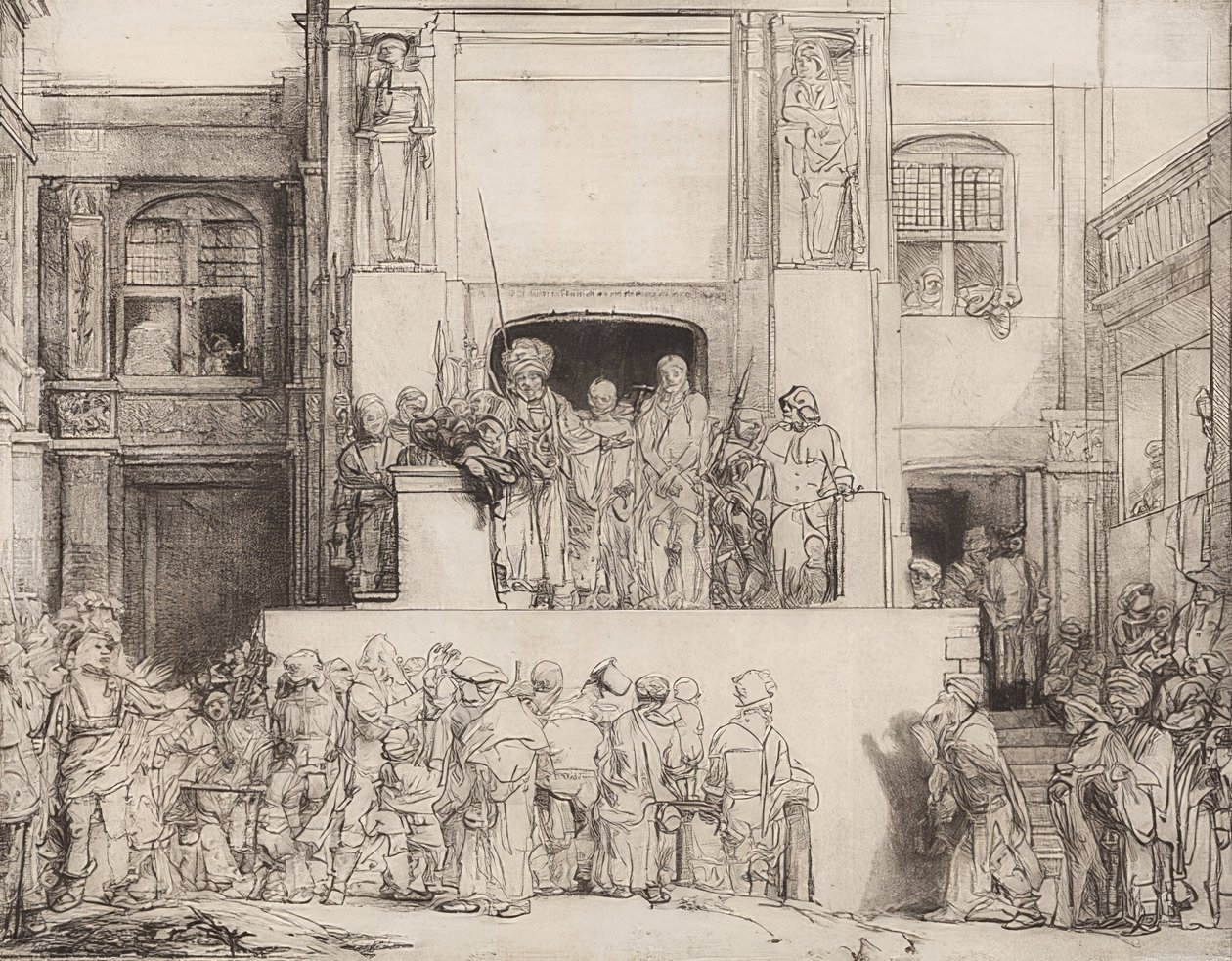 Cristo presentado al pueblo. 1655 de Rembrandt van Rijn