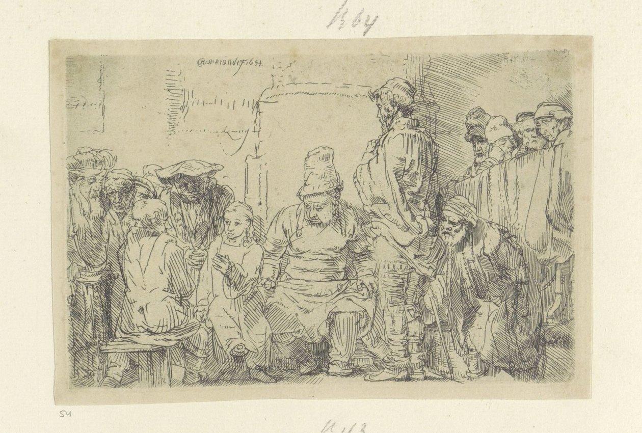 Christus en de schriftgeleerden Colección de ochenta y cinco grabados originales (título de la serie) de Rembrandt van Rijn