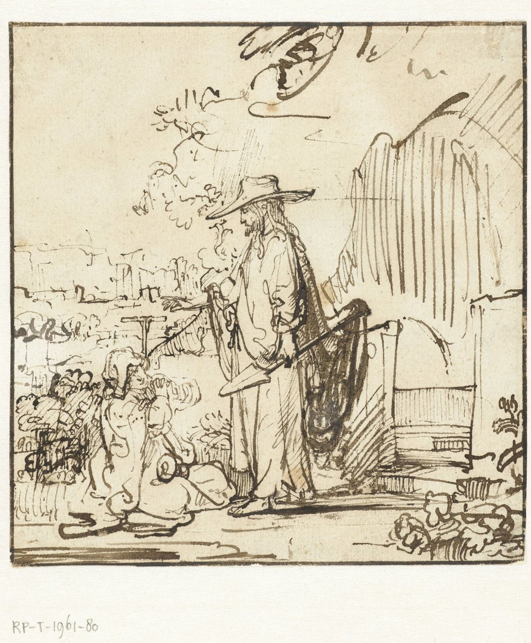 Cristo se aparece a María Magdalena (Noli me tangere) de Rembrandt van Rijn