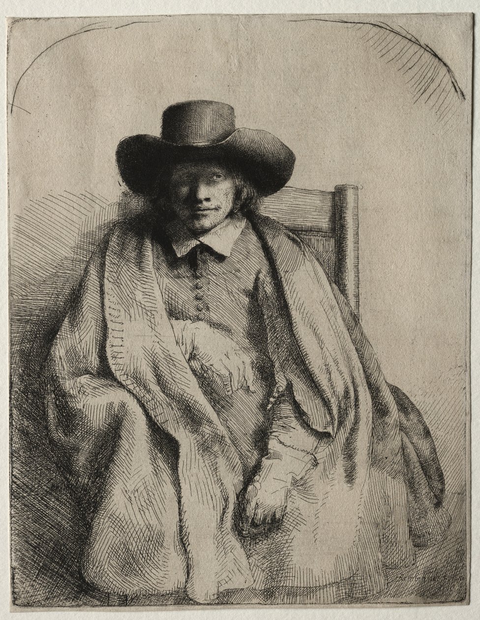 Clement de Jonghe, vendedor de grabados, 1651 de Rembrandt van Rijn