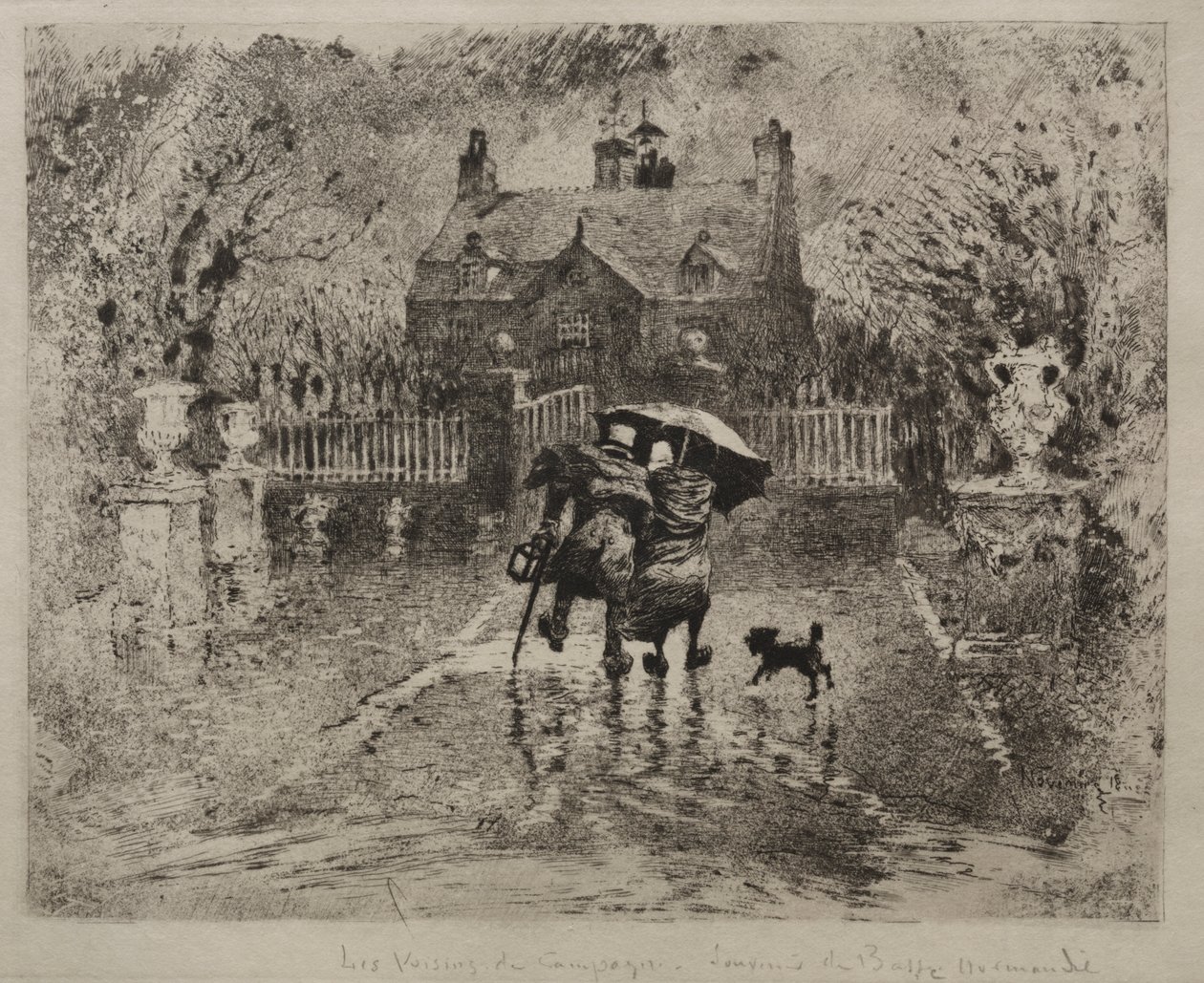Country Neighbors de Rembrandt van Rijn