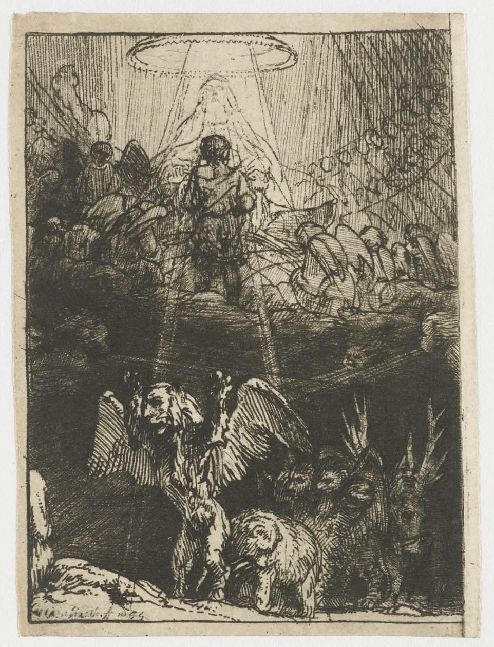La visión de Daniel de las cuatro bestias de Rembrandt van Rijn