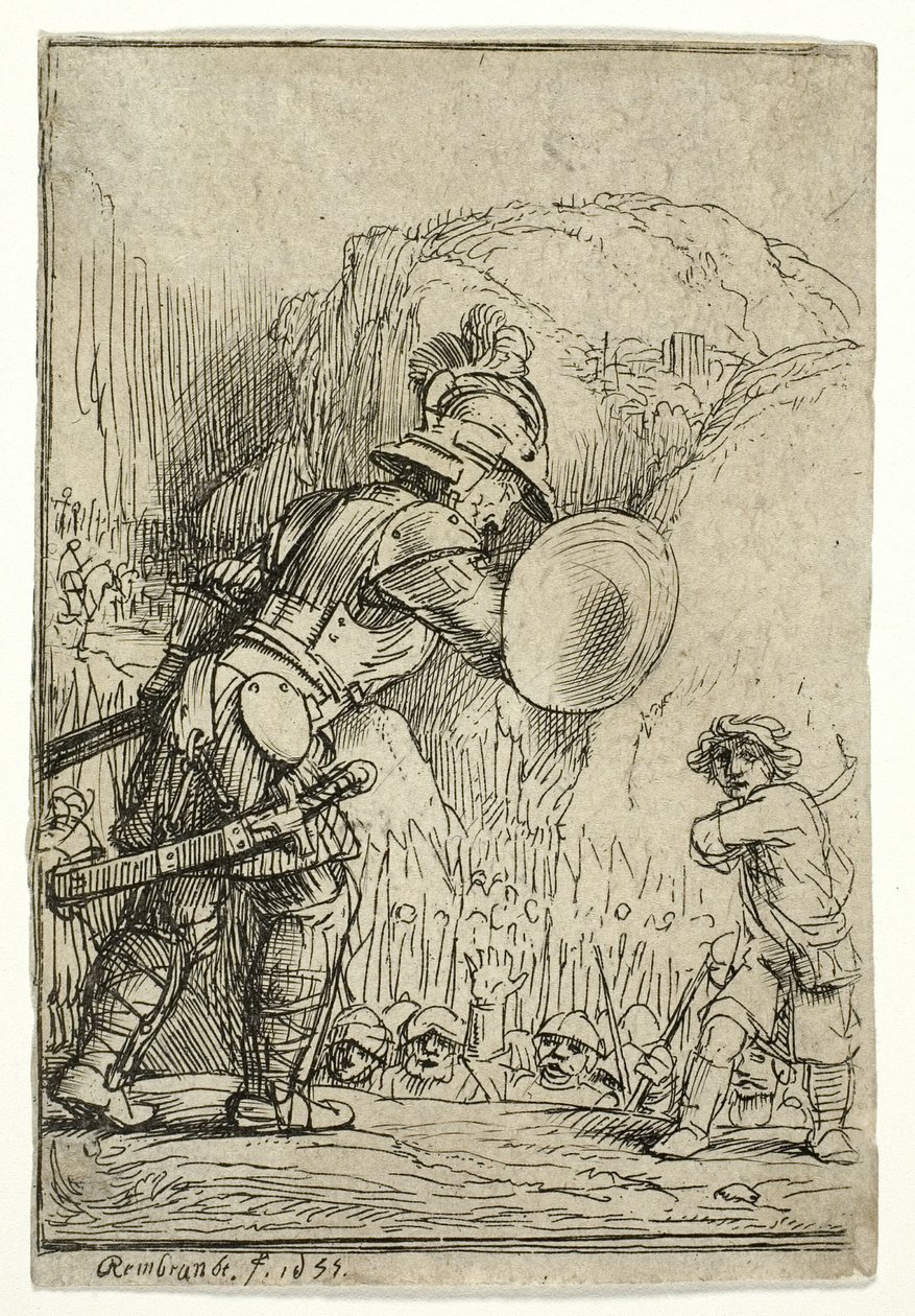 David y Goliat de Rembrandt van Rijn