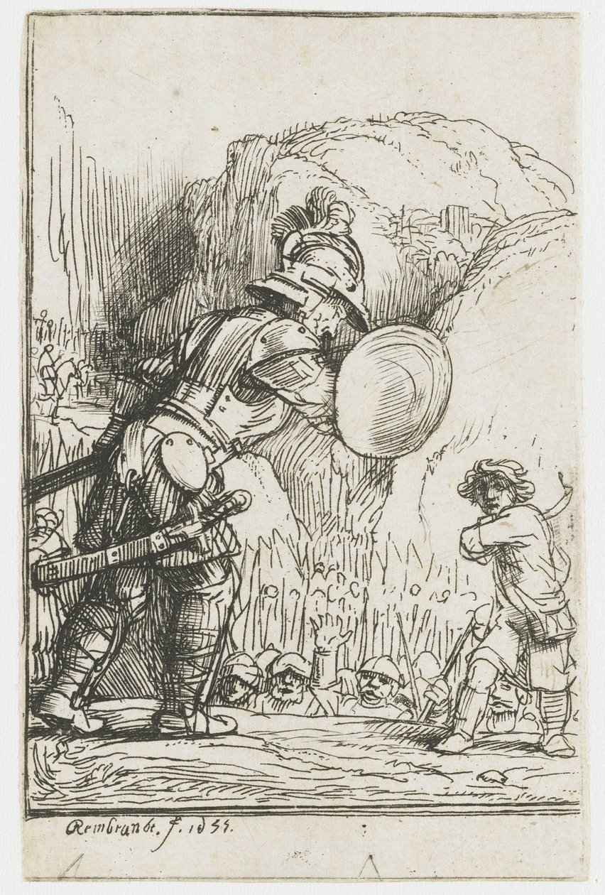 David y Goliat de Rembrandt van Rijn