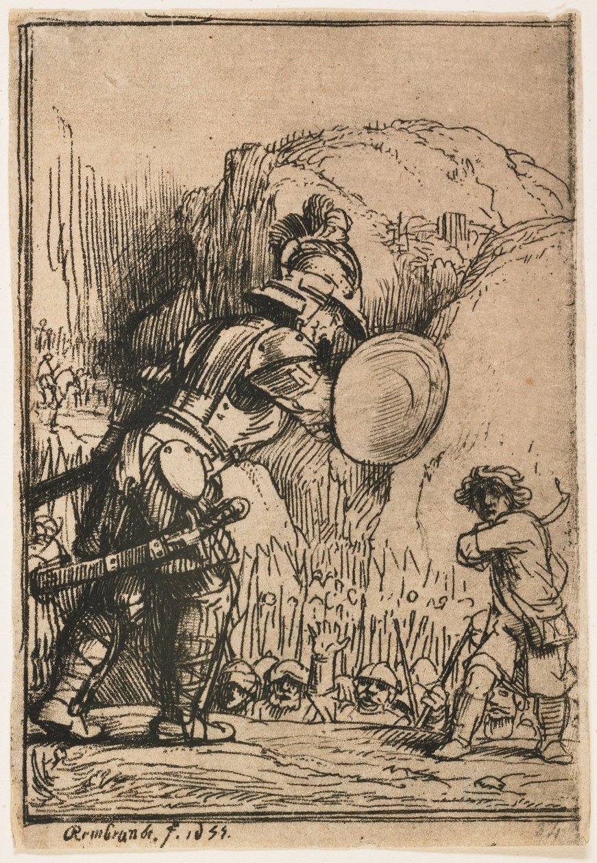 David y Goliat de Rembrandt van Rijn