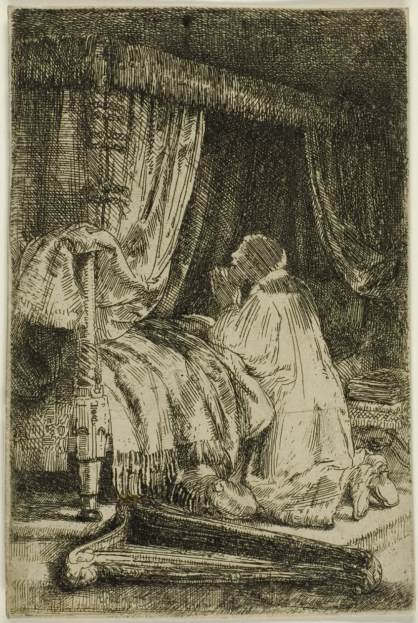 David en oración de Rembrandt van Rijn