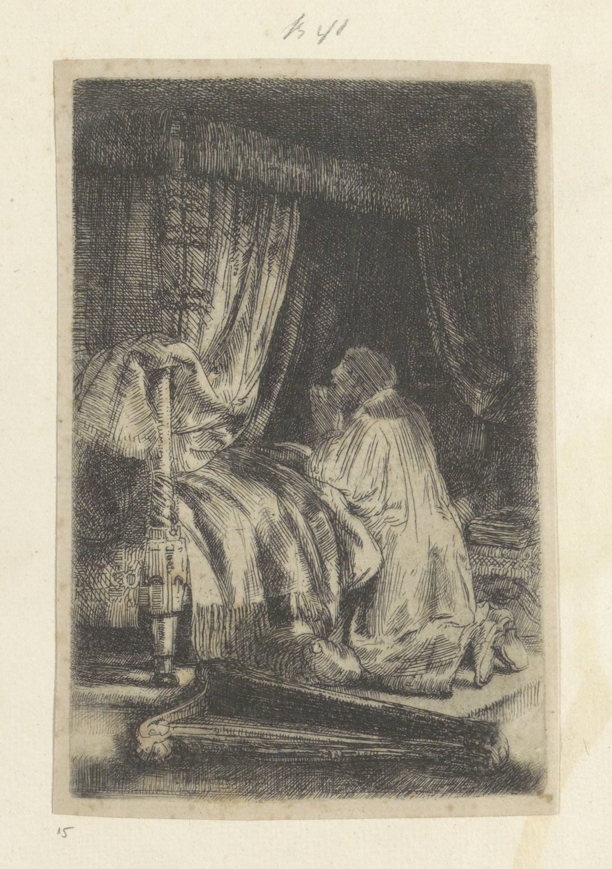 David en Gebed Colección de ochenta y cinco grabados originales (título de la serie) de Rembrandt van Rijn